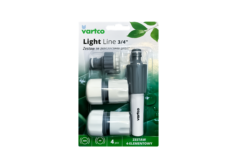 Sada s přímým zavlažovačem 3/4“ 4 ks. Vartco LIGHT Line LL01-020